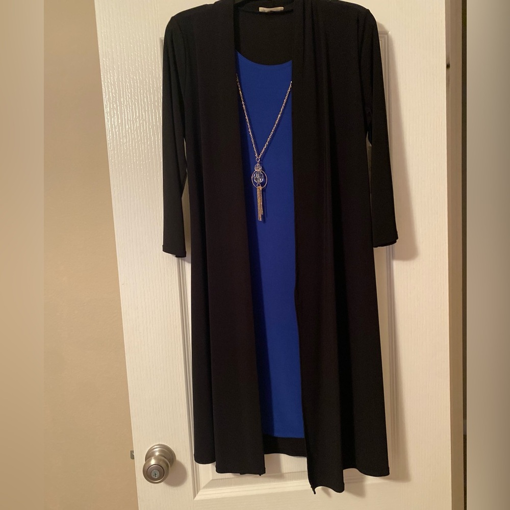Stylish Black and Blue Dress